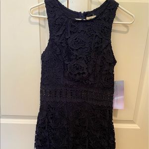 Navy lace dress